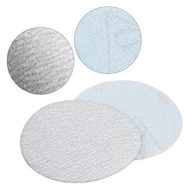 pc115948605 5inch sanding discs sandpaper white aluminum oxide hook and loop wood polishing